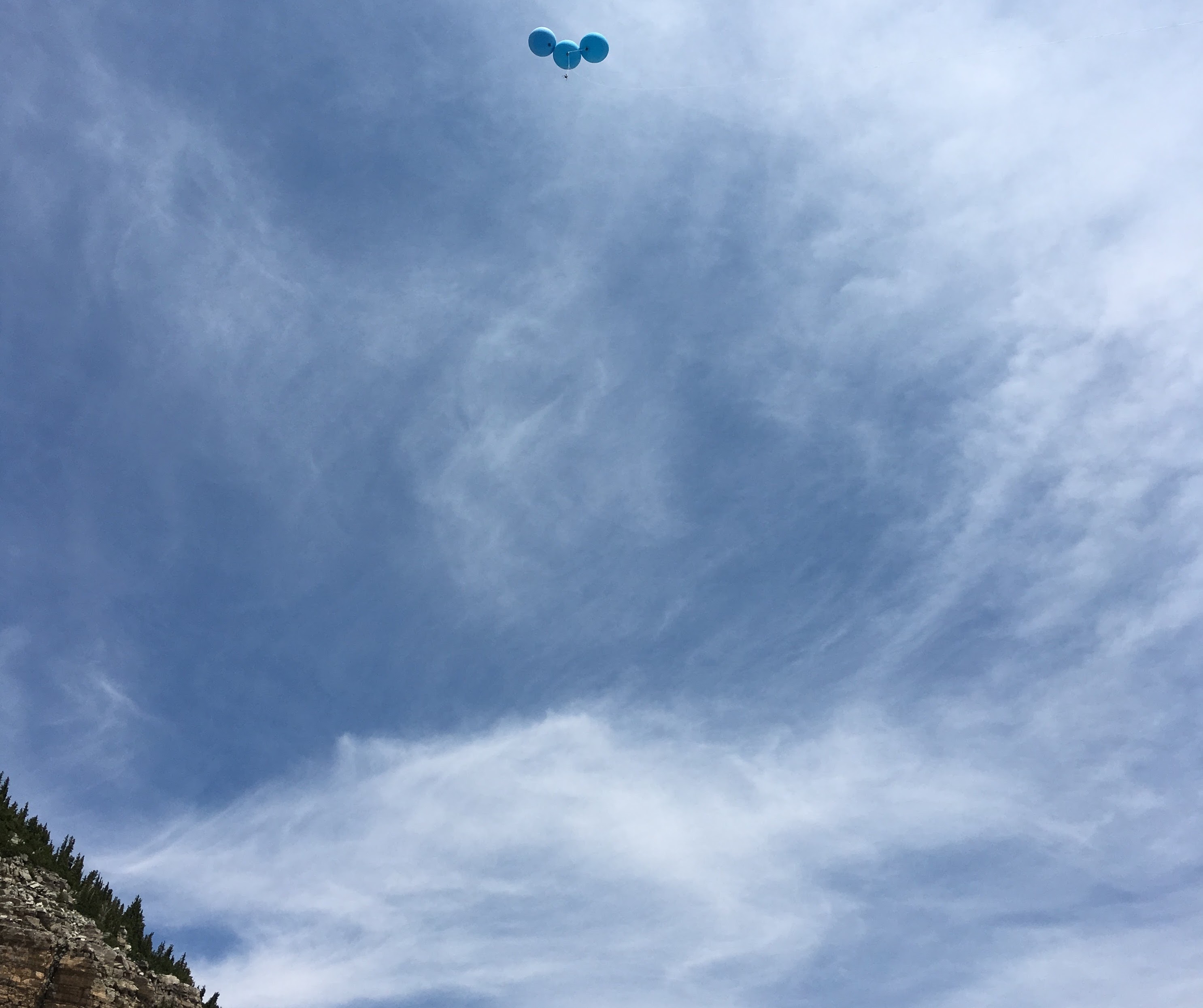 Areal mapping of the Lehman Rock Glacier was done using helium-filled baloons and automated photography